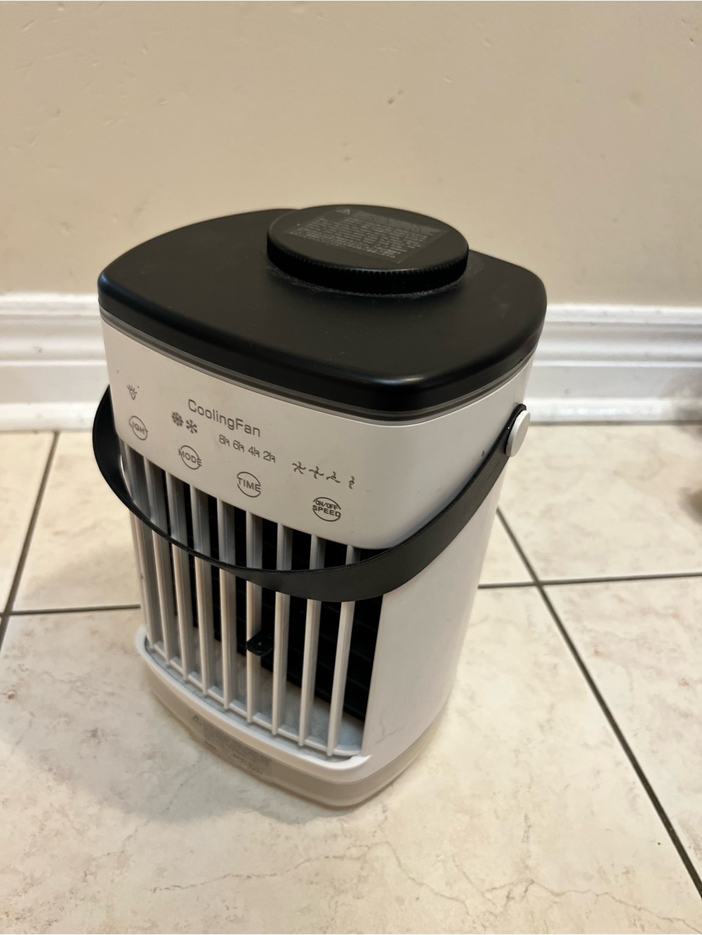 Electric & Rose Compact Personal Cooling Fan in Black and White